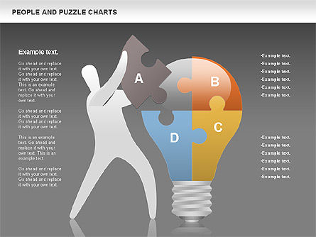 La gente e puzzle, Slide 19, 00759, Diagrammi Puzzle — PoweredTemplate.com