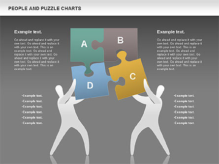 사람과 퍼즐, 슬라이드 20, 00759, 퍼즐 도표 — PoweredTemplate.com