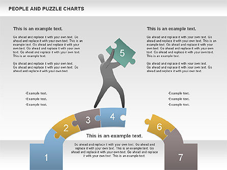 La gente e puzzle, Slide 6, 00759, Diagrammi Puzzle — PoweredTemplate.com