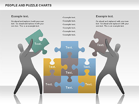 사람과 퍼즐, 슬라이드 8, 00759, 퍼즐 도표 — PoweredTemplate.com