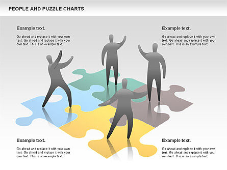 Menschen und Puzzles, Folie 9, 00759, Puzzle-Diagramme — PoweredTemplate.com