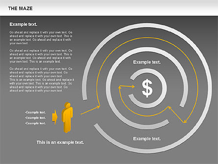 Maze Diagram, Slide 16, 00761, Business Models — PoweredTemplate.com