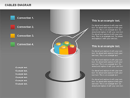 Diagrama de cable, Diapositiva 19, 00762, Diagramas de la etapa — PoweredTemplate.com