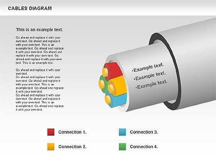 Diagramme de câble, Diapositive 2, 00762, Schémas d'étapes — PoweredTemplate.com