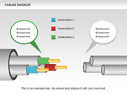 Diagramme de câble, Diapositive 4, 00762, Schémas d'étapes — PoweredTemplate.com