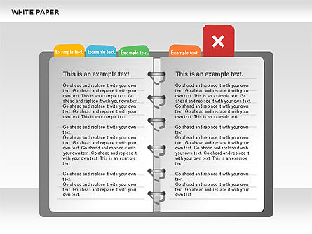 White Paper Shapes with Colorful Marks, Slide 6, 00765, Shapes — PoweredTemplate.com