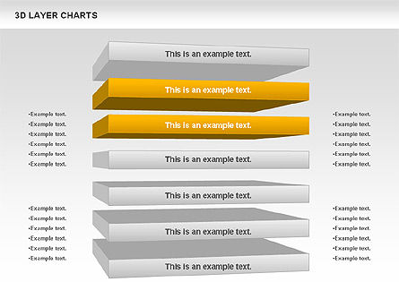 3D-Schicht-Diagramme, PowerPoint-Vorlage, 00767, Business Modelle — PoweredTemplate.com