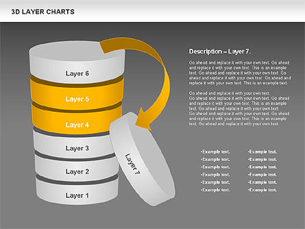 3D Layer Charts, Slide 15, 00767, Business Models — PoweredTemplate.com