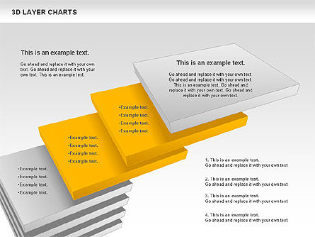 3D 레이어 차트, 슬라이드 7, 00767, 비즈니스 모델 — PoweredTemplate.com