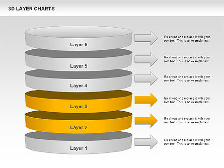3D Layer Charts, Slide 9, 00767, Business Models — PoweredTemplate.com