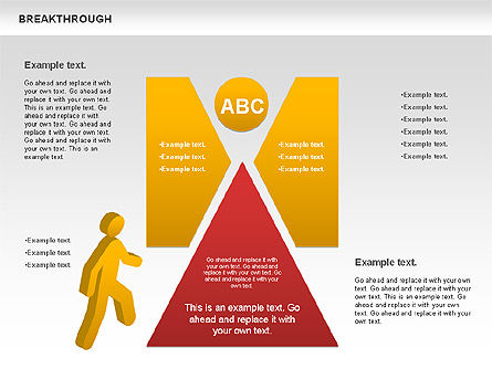 Breakthrough diagrama, Grátis Modelo do PowerPoint, 00770, Diagramas de Etapas — PoweredTemplate.com