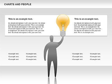 차트와 사람, 슬라이드 10, 00772, 모양 — PoweredTemplate.com
