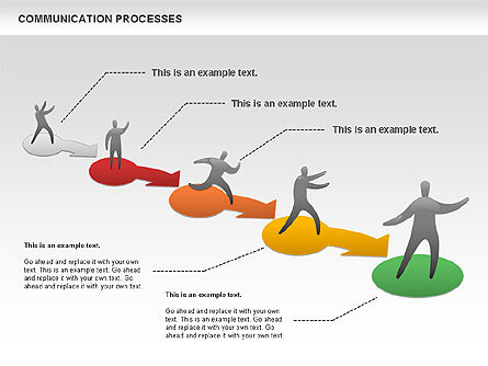 Proceso de comunicación, Diapositiva 10, 00773, Diagramas de proceso — PoweredTemplate.com