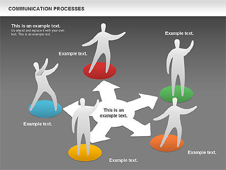Proceso de comunicación, Diapositiva 12, 00773, Diagramas de proceso — PoweredTemplate.com