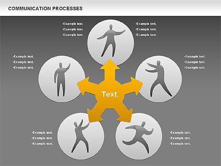 Processo de comunicação, Deslizar 13, 00773, Diagramas de Processo — PoweredTemplate.com