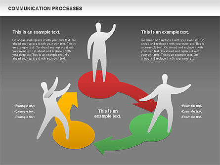 Proceso de comunicación, Diapositiva 14, 00773, Diagramas de proceso — PoweredTemplate.com
