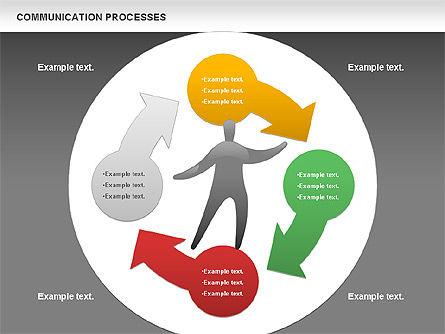 Proceso de comunicación, Diapositiva 15, 00773, Diagramas de proceso — PoweredTemplate.com