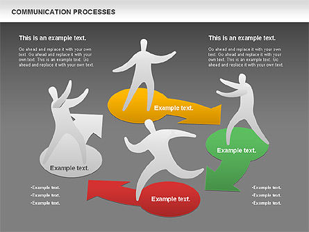 Proceso de comunicación, Diapositiva 16, 00773, Diagramas de proceso — PoweredTemplate.com