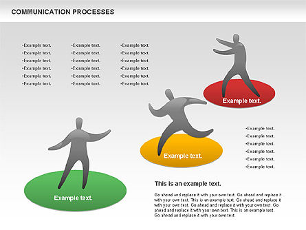 Proceso de comunicación, Diapositiva 6, 00773, Diagramas de proceso — PoweredTemplate.com