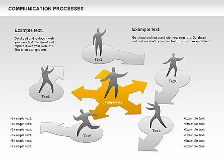 Proceso de comunicación, Diapositiva 9, 00773, Diagramas de proceso — PoweredTemplate.com