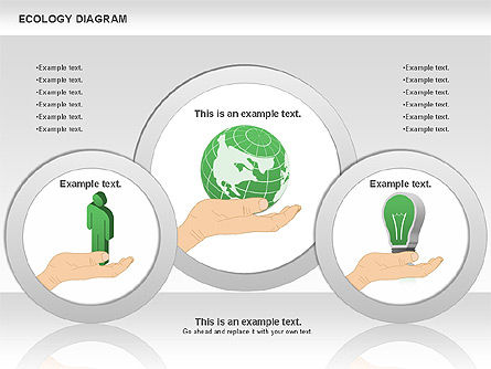 Diagramme écologique avec les mains, Diapositive 6, 00774, Modèles commerciaux — PoweredTemplate.com