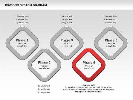 다이아몬드 다이어그램, 슬라이드 6, 00778, 비즈니스 모델 — PoweredTemplate.com