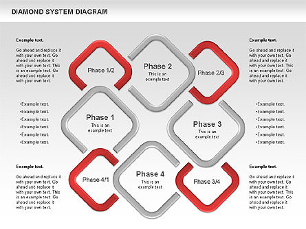 Diamond diagram, Dia 7, 00778, Businessmodellen — PoweredTemplate.com