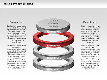 Multilayer cartas, Modelo do PowerPoint, 00779, Modelos de Negócio — PoweredTemplate.com
