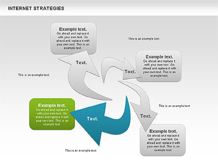 Diagram Strategi, Templat PowerPoint, 00782, Model Bisnis — PoweredTemplate.com