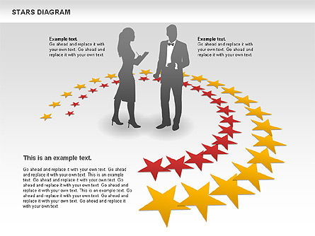 Estrellas y siluetas, Diapositiva 14, 00784, Formas — PoweredTemplate.com