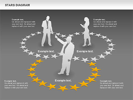 Estrellas y siluetas, Diapositiva 16, 00784, Formas — PoweredTemplate.com