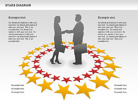 Estrellas y siluetas, Diapositiva 5, 00784, Formas — PoweredTemplate.com