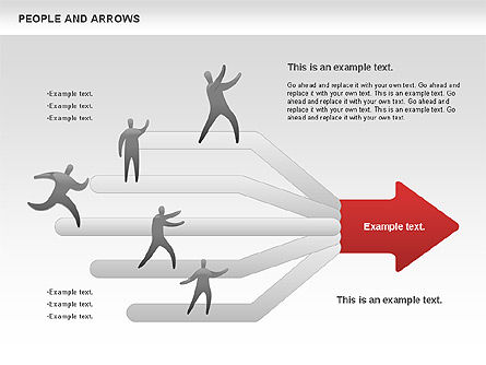 People and Arrows, PowerPoint Template, 00786, Shapes — PoweredTemplate.com