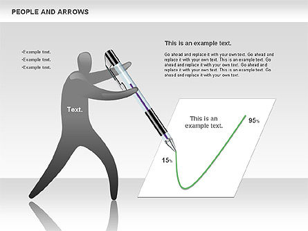 People and Arrows, Slide 10, 00786, Shapes — PoweredTemplate.com