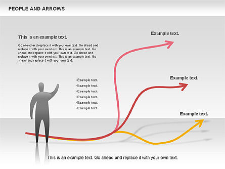Gente y flechas, Diapositiva 3, 00786, Formas — PoweredTemplate.com