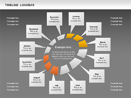 Loadbar Timeline, Slide 15, 00788, Timelines & Calendars — PoweredTemplate.com