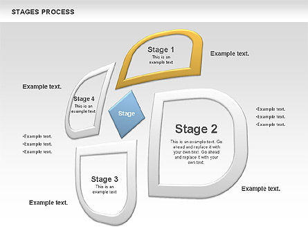 Stadia processchema, Dia 10, 00790, Procesdiagrammen — PoweredTemplate.com