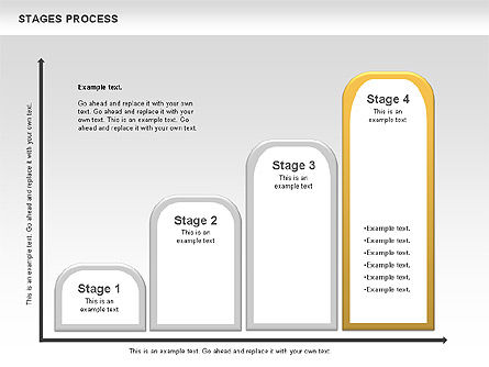 Diagrama de Proceso de Etapas, Diapositiva 11, 00790, Diagramas de proceso — PoweredTemplate.com
