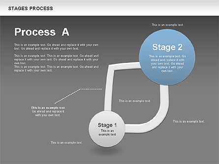 Schéma de processus des étapes, Diapositive 13, 00790, Schémas de procédés — PoweredTemplate.com