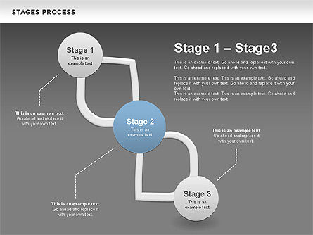Stages Process Diagram, Slide 14, 00790, Process Diagrams — PoweredTemplate.com