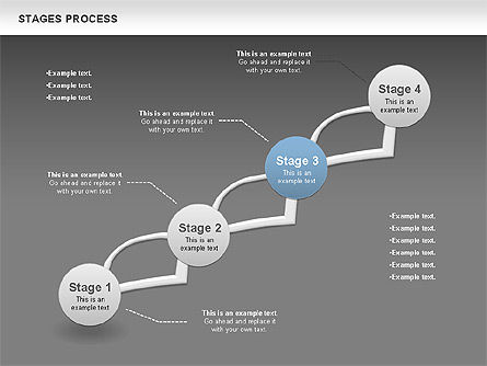 Diagrama de Proceso de Etapas, Diapositiva 15, 00790, Diagramas de proceso — PoweredTemplate.com