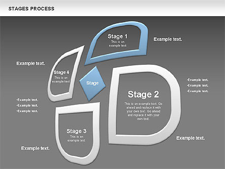 Stages Process Diagram, Slide 16, 00790, Process Diagrams — PoweredTemplate.com