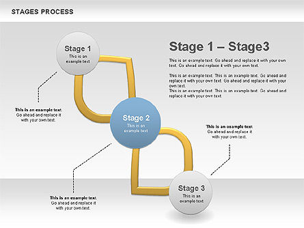 Diagrama de Proceso de Etapas, Diapositiva 8, 00790, Diagramas de proceso — PoweredTemplate.com