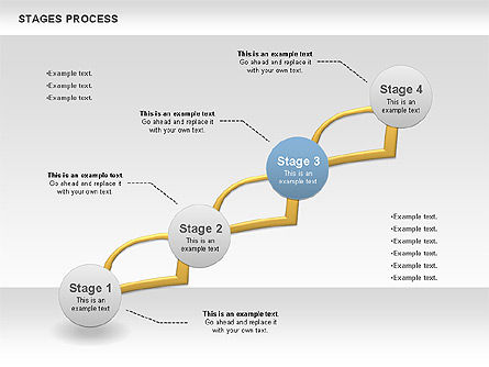 Stages Process Diagram, Slide 9, 00790, Process Diagrams — PoweredTemplate.com