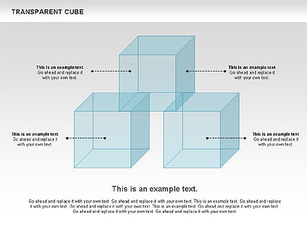 Diagramme des cubes transparents, Gratuit Modele PowerPoint, 00791, Modèles commerciaux — PoweredTemplate.com