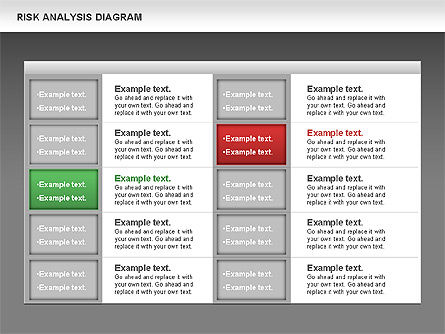 위험 분석 차트, 슬라이드 15, 00793, 매트릭스 차트 — PoweredTemplate.com