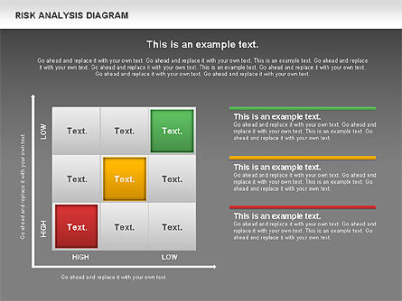 위험 분석 차트, 슬라이드 16, 00793, 매트릭스 차트 — PoweredTemplate.com