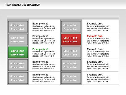 위험 분석 차트, 슬라이드 4, 00793, 매트릭스 차트 — PoweredTemplate.com