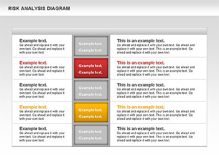 위험 분석 차트, 슬라이드 6, 00793, 매트릭스 차트 — PoweredTemplate.com