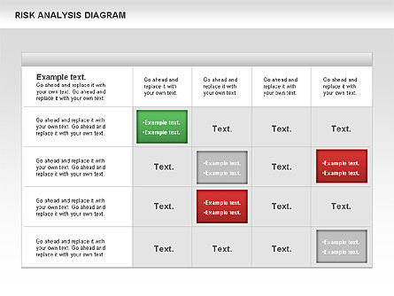 위험 분석 차트, 슬라이드 8, 00793, 매트릭스 차트 — PoweredTemplate.com